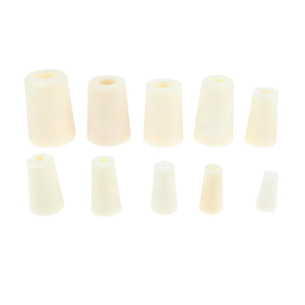 5pieces Silicone Rubber Stopper Plug Bung Caps for Flask Test Tubes 9-13mm