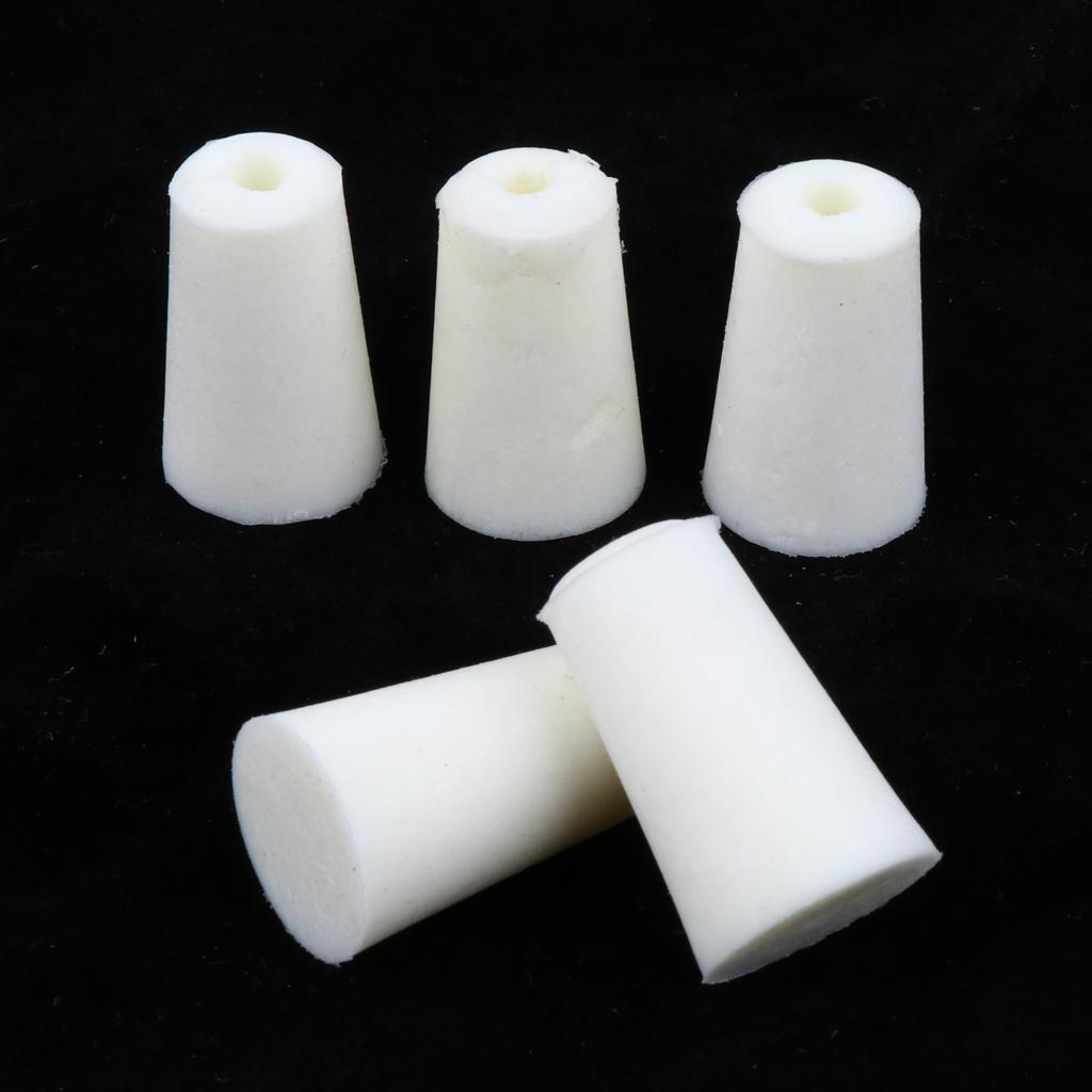 5pieces Silicone Rubber Stopper Plug Bung Caps for Flask Test Tubes 15-19mm