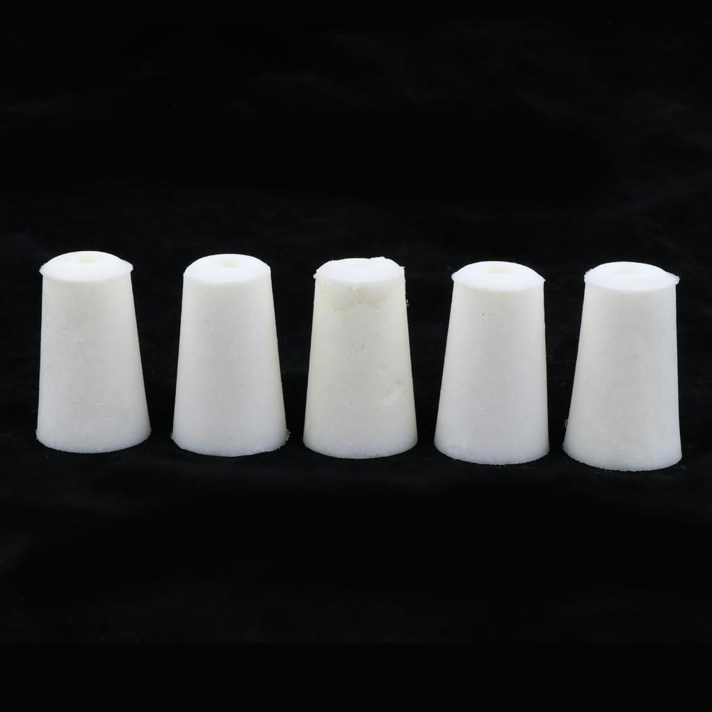 5pieces Silicone Rubber Stopper Plug Bung Caps for Flask Test Tubes 15-19mm