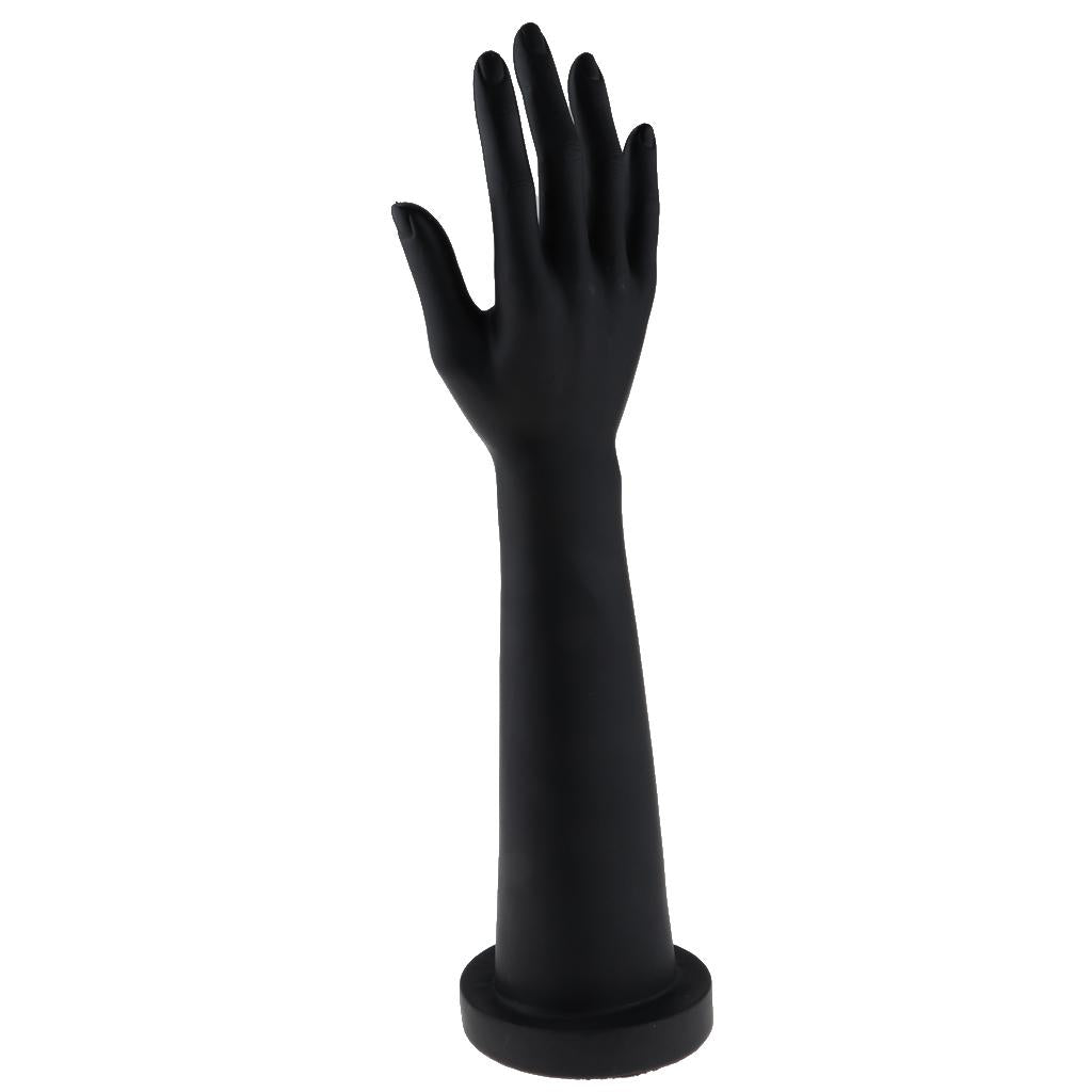 Mannequin Female Hand Finger Glove Ring Bangle Bracelet Jewelry Holder Black Wrist Circumference 5inch
