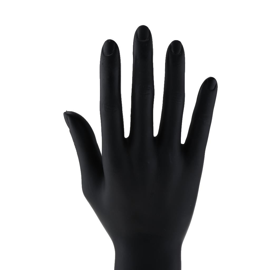 Mannequin Female Hand Finger Glove Ring Bangle Bracelet Jewelry Holder Black Wrist Circumference 5inch