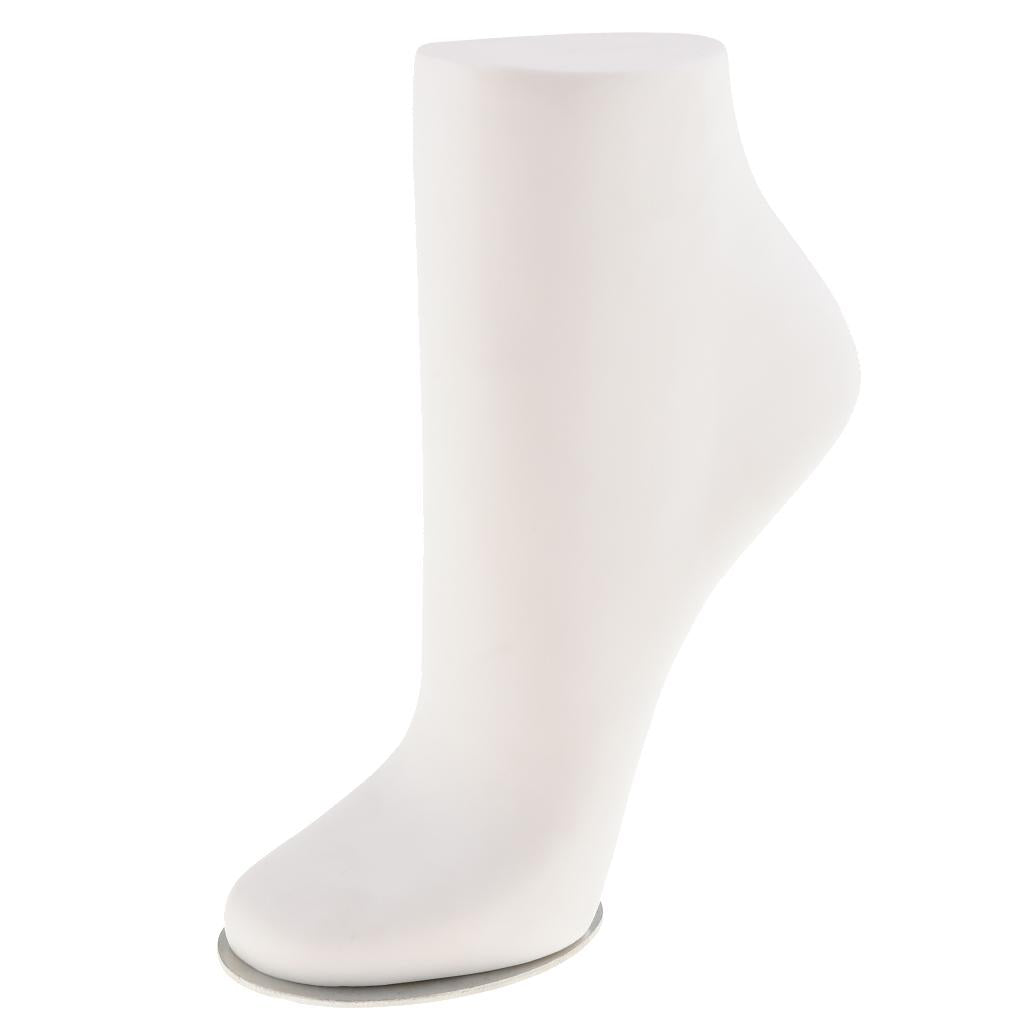 Adult Unisex PVC Mannequin Foot Anklet Socks Display Small, White