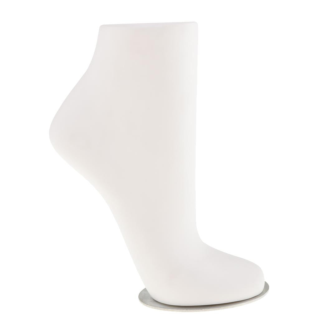 Adult Unisex PVC Mannequin Foot Anklet Socks Display Small, White