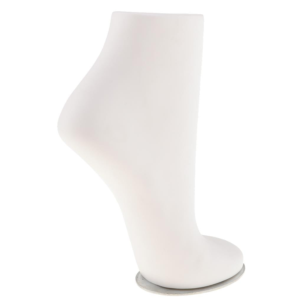 Adult Unisex PVC Mannequin Foot Anklet Socks Display Small, White