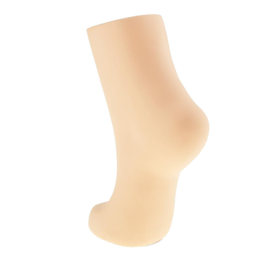 Adult Unisex PVC Mannequin Foot Anklet Socks Display Medium, Natural