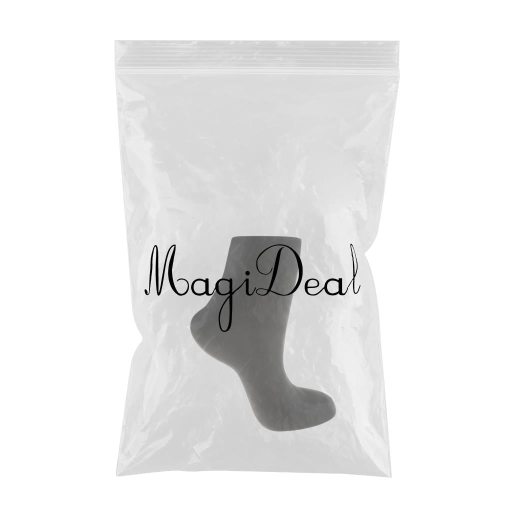 Adult Unisex PVC Mannequin Foot Anklet Socks Display Medium, Black