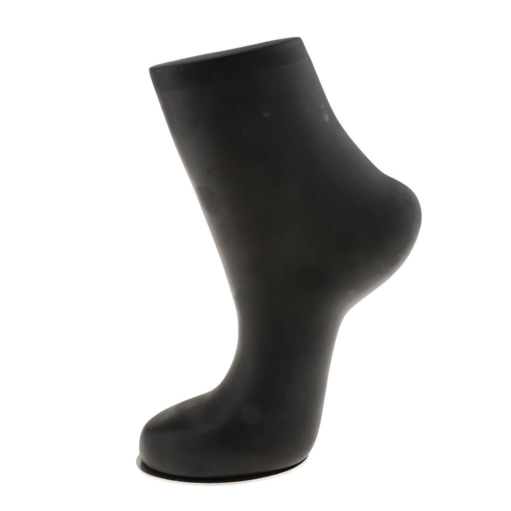 Adult Unisex PVC Mannequin Foot Anklet Socks Display Medium, Black