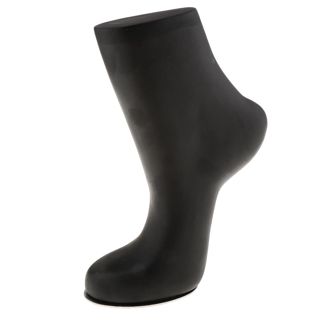 Adult Unisex PVC Mannequin Foot Anklet Socks Display Medium, Black