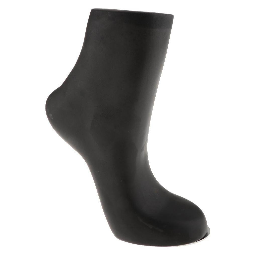 Adult Unisex PVC Mannequin Foot Anklet Socks Display Medium, Black