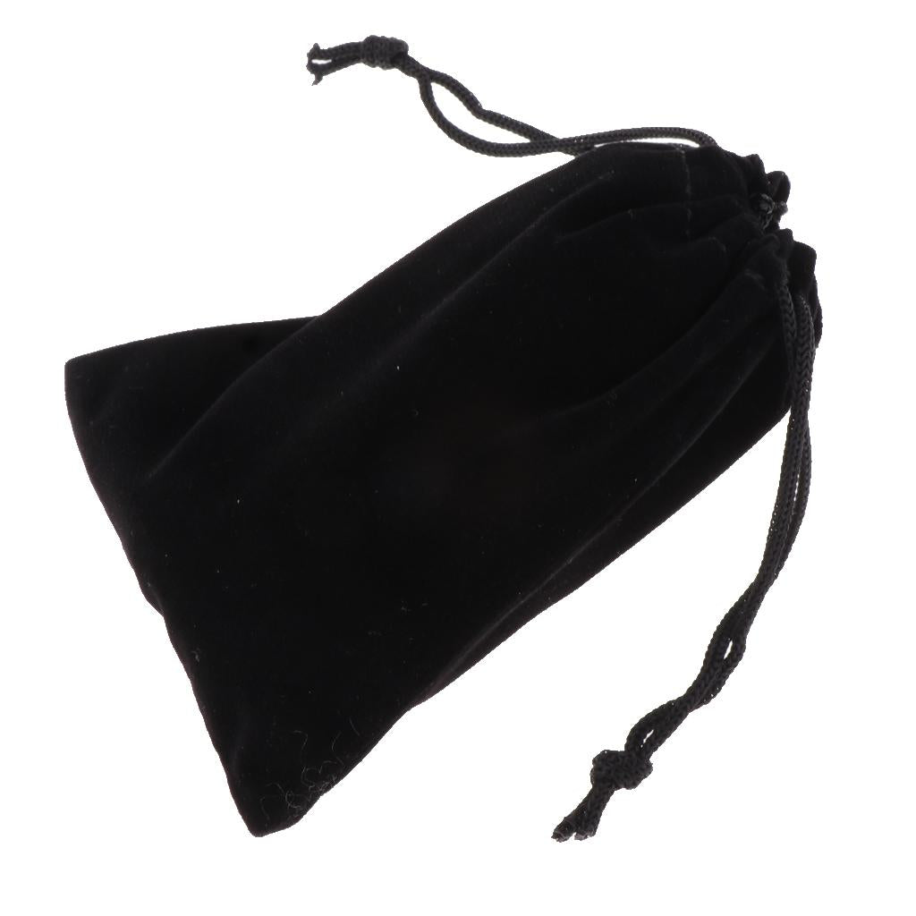 20 Pcs Velvet Jewelry Accessories Pouch Gift Bag 5 Color S/M/L Black L