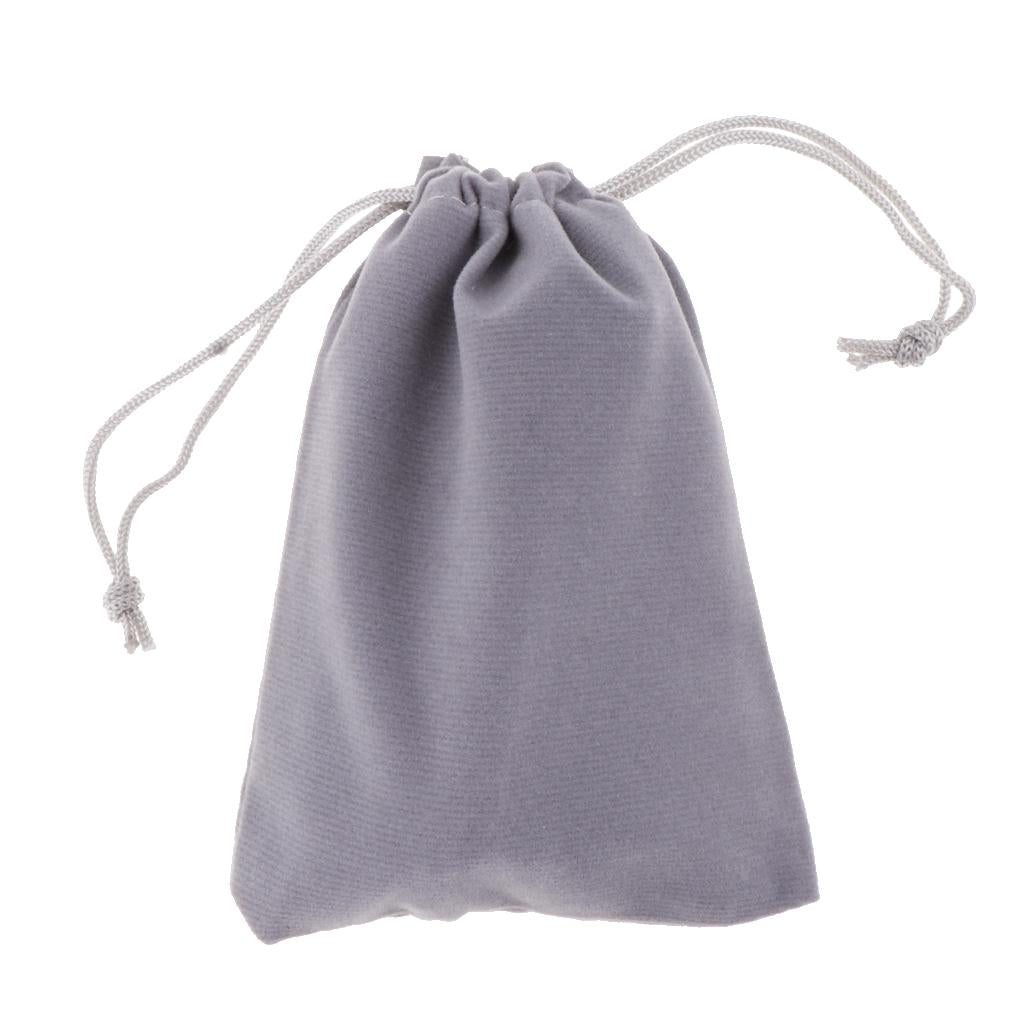 20 Pcs Velvet Jewelry Accessories Pouch Gift Bag 5 Color S/M/L Grey L