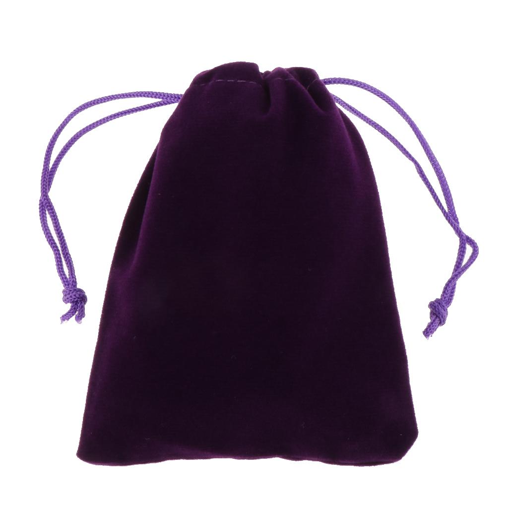 20 Pcs Velvet Jewelry Accessories Pouch Gift Bag 5 Color S/M/L Plum Purple L