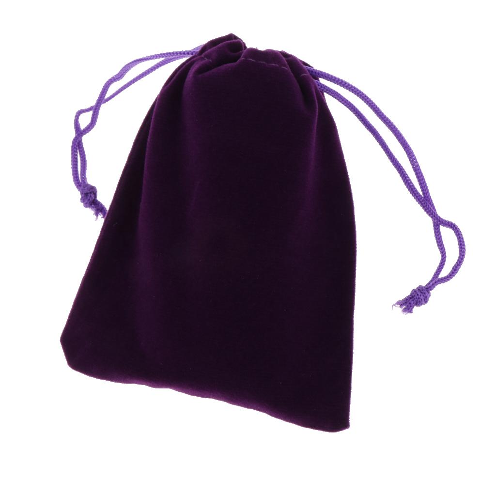 20 Pcs Velvet Jewelry Accessories Pouch Gift Bag 5 Color S/M/L Plum Purple L