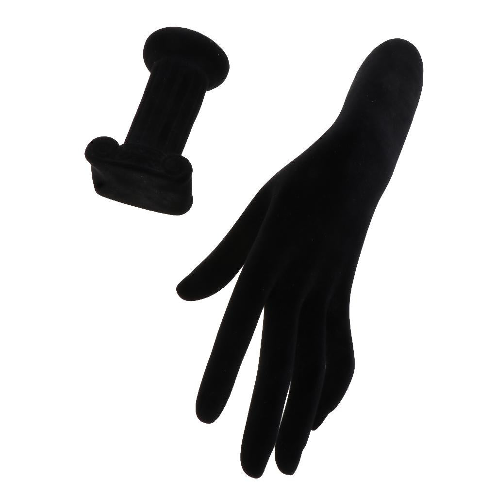 Resin Velvet Mannequin Hand Jewelry Stand Ring Bracelet Chains Display