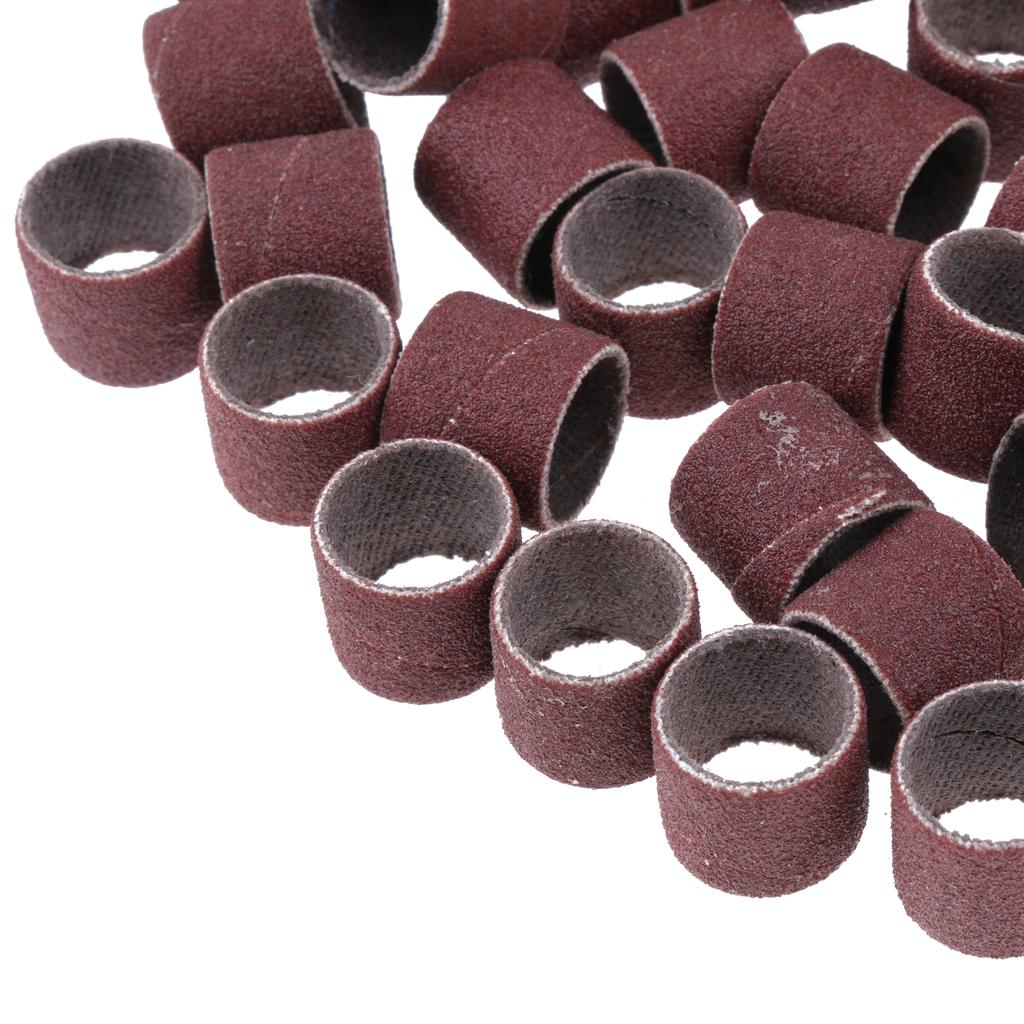 100 Pieces Sanding Drums Sanding Bands Sleeves For Rotary Tools 150#