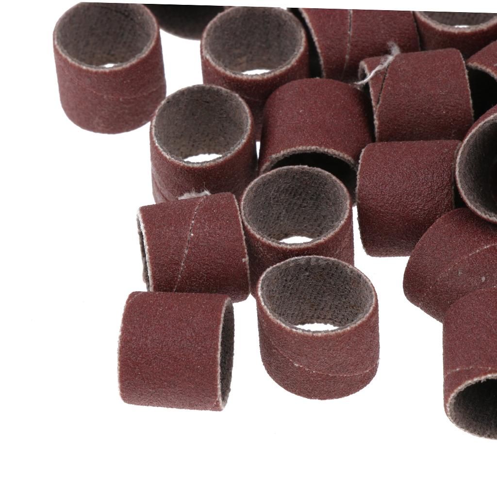 100 Pieces Sanding Drums Sanding Bands Sleeves For Rotary Tools 180#