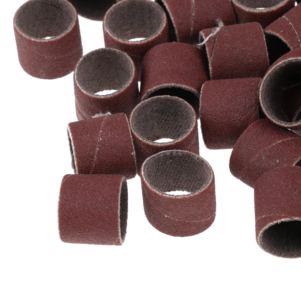 100 Pieces Sanding Drums Sanding Bands Sleeves For Rotary Tools 240#