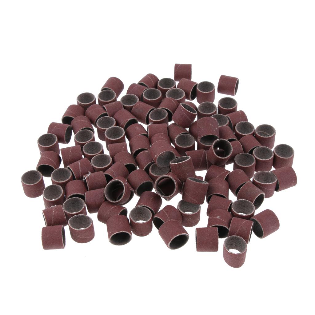 100 Pieces Sanding Drums Sanding Bands Sleeves For Rotary Tools 240#