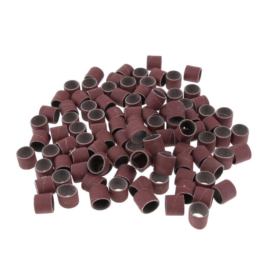 100 Pieces Sanding Drums Sanding Bands Sleeves For Rotary Tools 400#