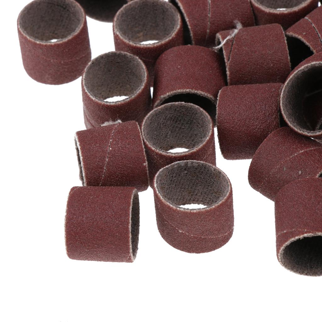 100 Pieces Sanding Drums Sanding Bands Sleeves For Rotary Tools 400#