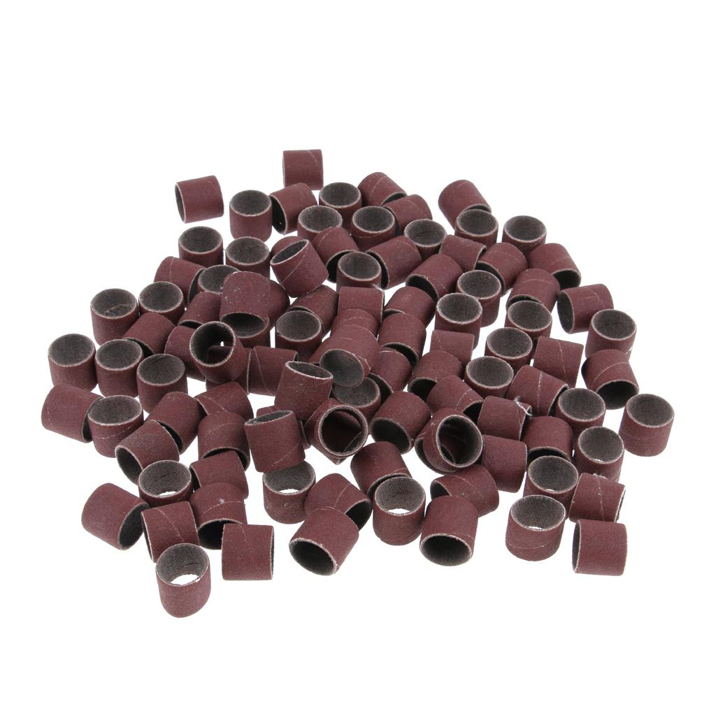 100 Pieces Sanding Drums Sanding Bands Sleeves For Rotary Tools 400#