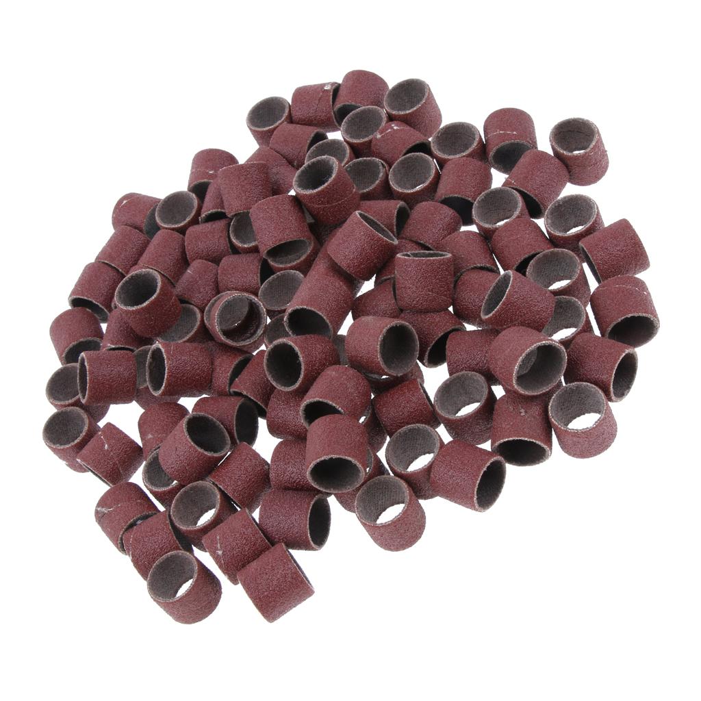 100 Pieces Sanding Drums Sanding Bands Sleeves For Rotary Tools 120#