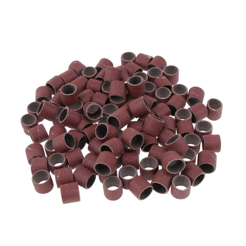 100 Pieces Sanding Drums Sanding Bands Sleeves For Rotary Tools 120#