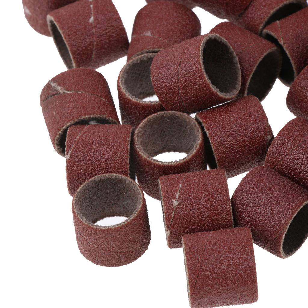 100 Pieces Sanding Drums Sanding Bands Sleeves For Rotary Tools 120#