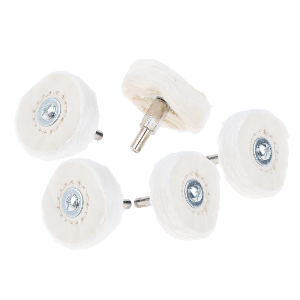 5 Pieces Polishing Buffing Cloth Wheels Mops on Electric Grinders 50mm