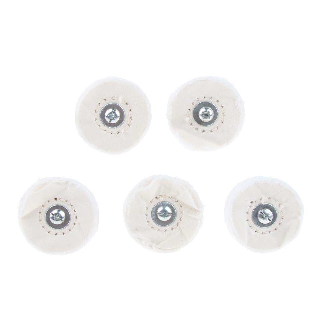 5 Pieces Polishing Buffing Cloth Wheels Mops on Electric Grinders 50mm