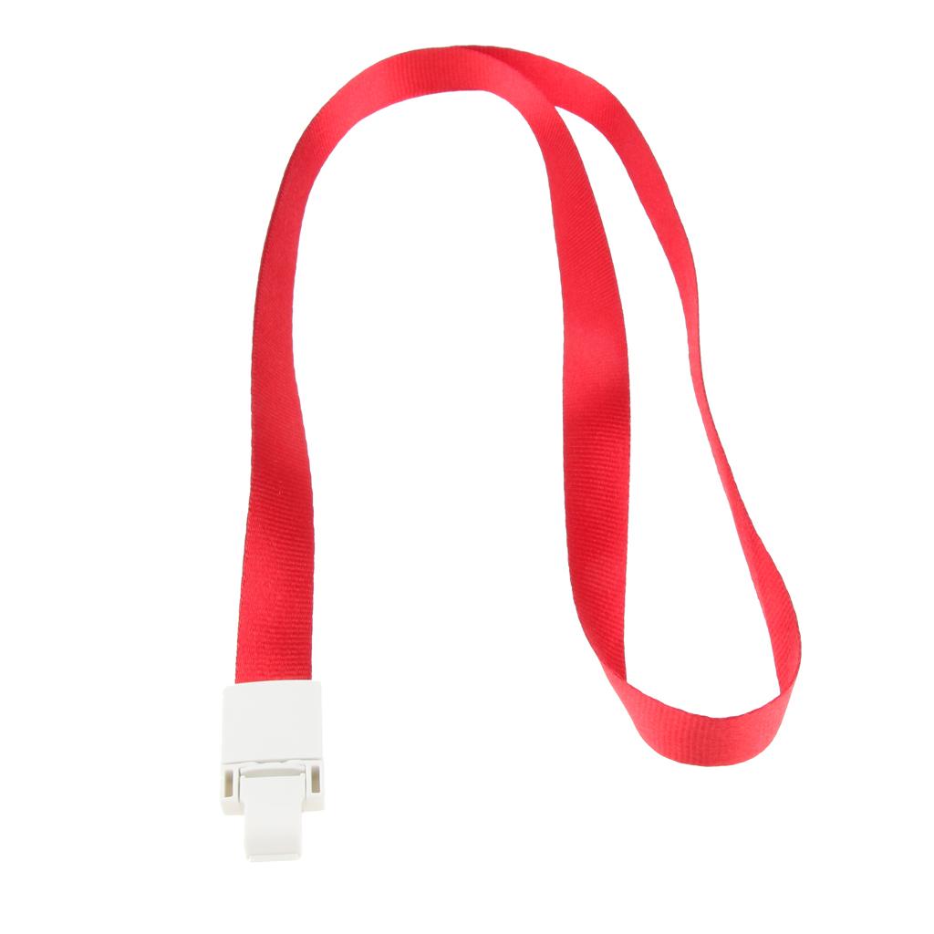 5 Pieces  ID Card Holder Lanyard Straps Keychain Badge ID Neck Holders Red