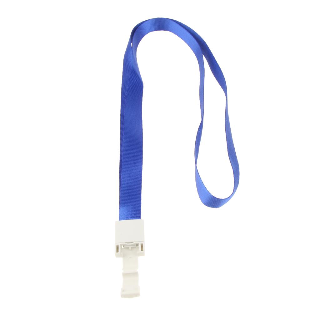 5 Pieces  ID Card Holder Lanyard Straps Keychain Badge ID Neck Holders Blue