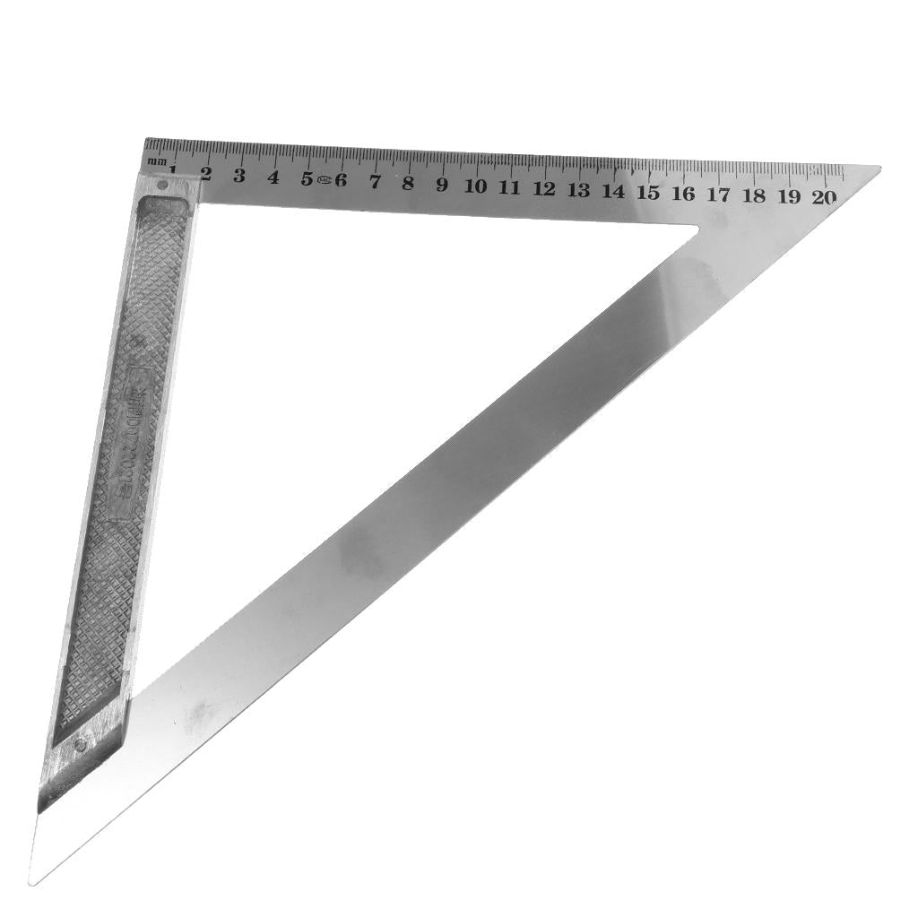 Stainless Steel Triangle Ruler Square Carpenter's Framing Measuring 200mm