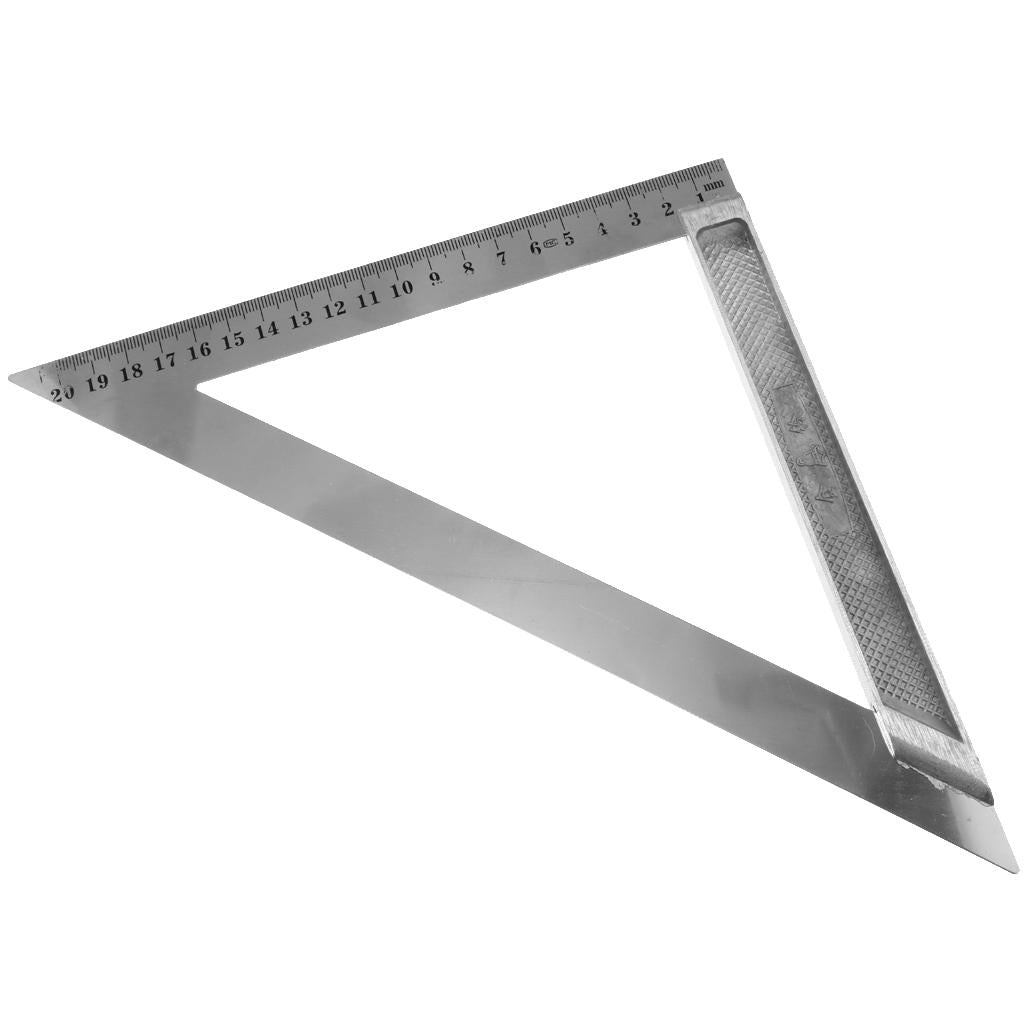 Stainless Steel Triangle Ruler Square Carpenter's Framing Measuring 200mm