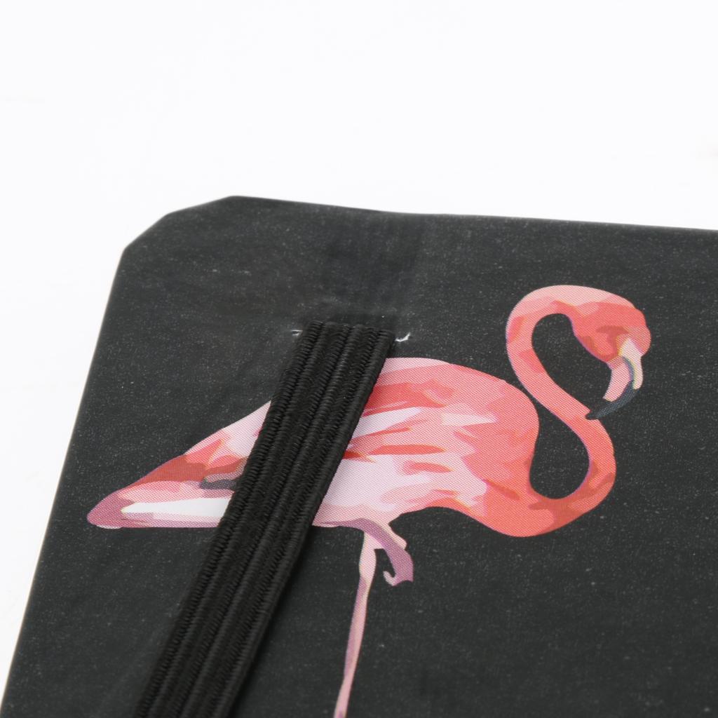 Stylish Flamingo Hardcover Writing Notebook Pack with Gel Pen & Tapes Black