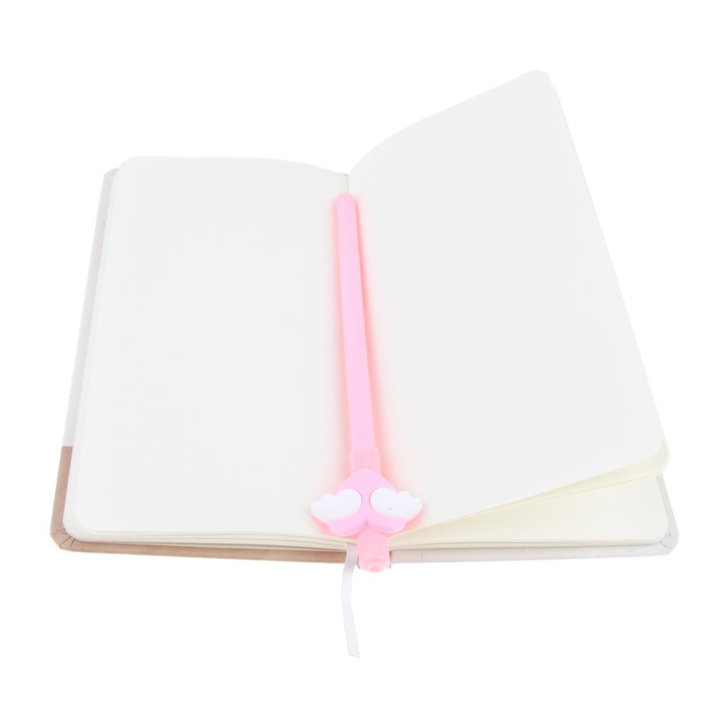 Cute Bunny Hardcover Writing Notebook Journal Pack with Gel Pen White