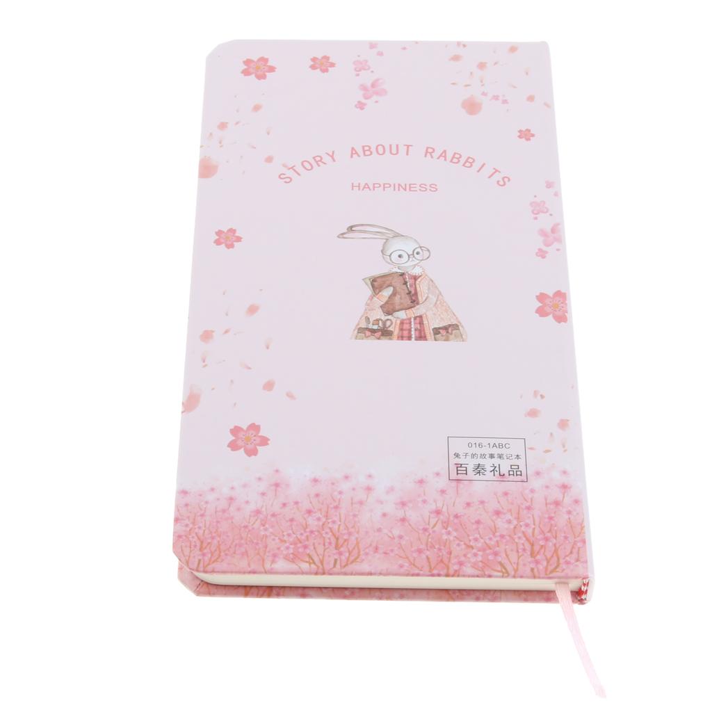 Cute Bunny Hardcover Writing Notebook Journal Pack with Gel Pen Pink