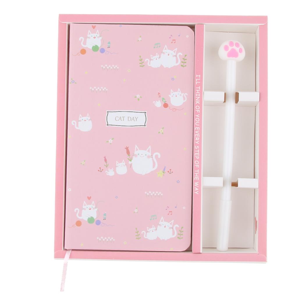 Cute Kitten Hardcover Writing Notebook Pack with Gel Pen #1 Cat Day