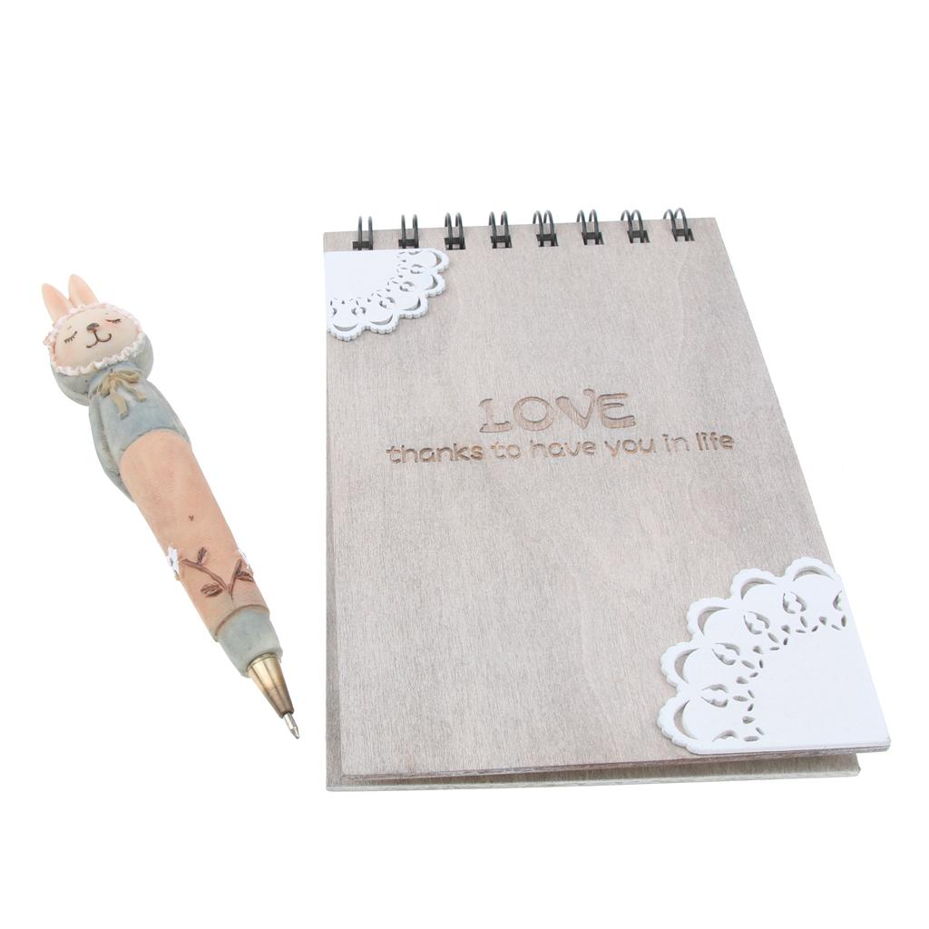 Cute Stylish Notebook with Pen Set Diary Journal Planner Stationary Gift