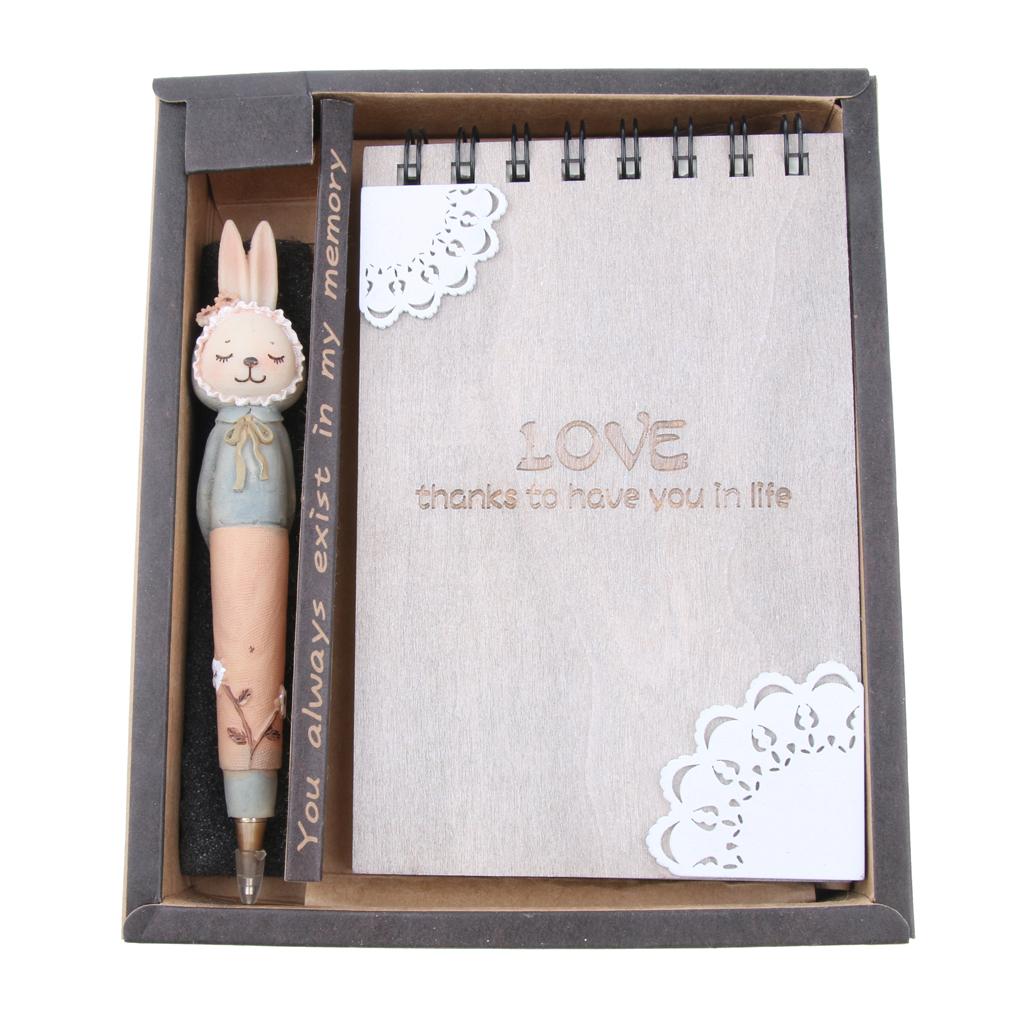 Cute Stylish Notebook with Pen Set Diary Journal Planner Stationary Gift