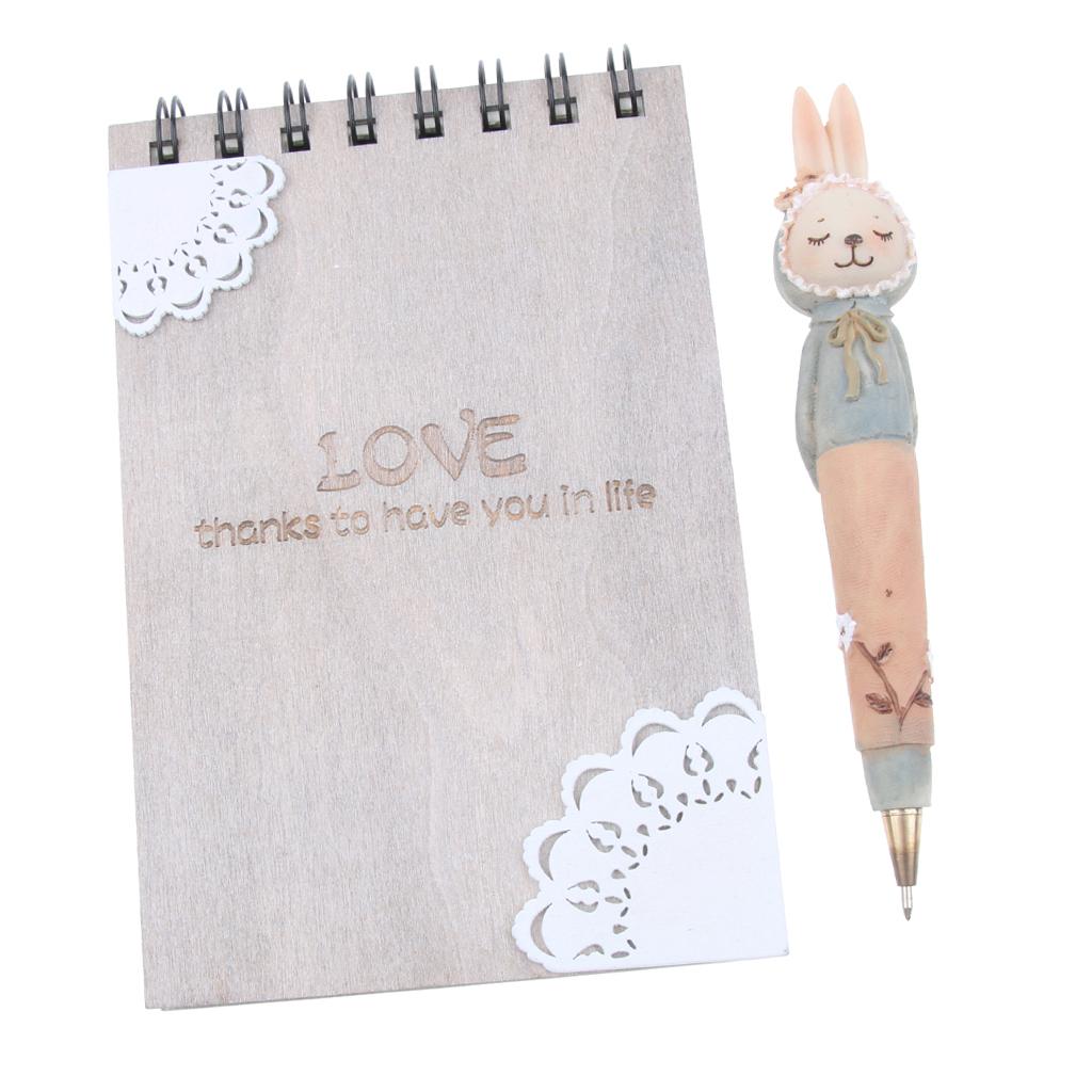 Cute Stylish Notebook with Pen Set Diary Journal Planner Stationary Gift