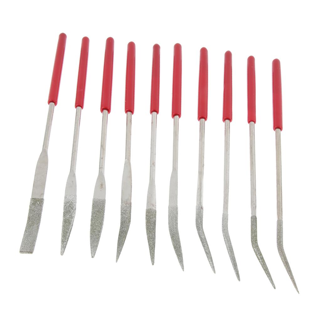 10 Pieces Assorted Diamond Mini Riffler Needle Files Woodcraft Handy Files