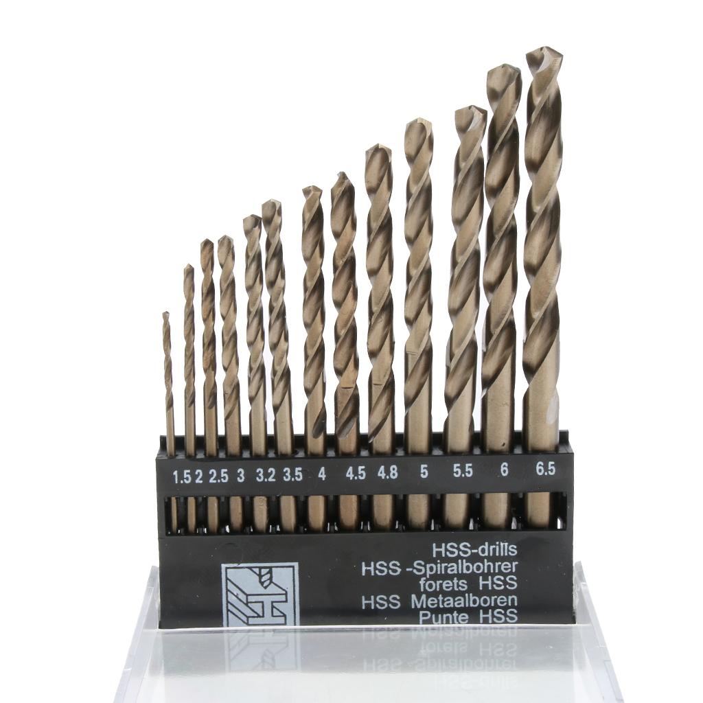 13 Pieces M35 Grade 5% Cobalt HSS Twist Drill Bit Set Drilling Tool