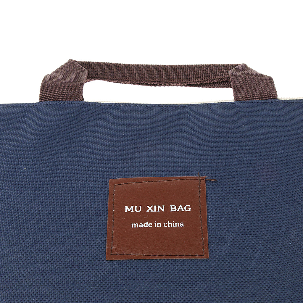 Nylon A4 File Folder Document Bag Business File Storage Organizer  Blue