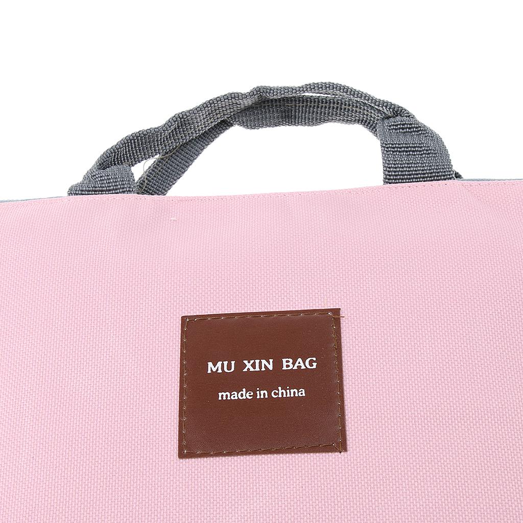 Nylon A4 File Folder Document Bag Business File Storage Organizer  Pink