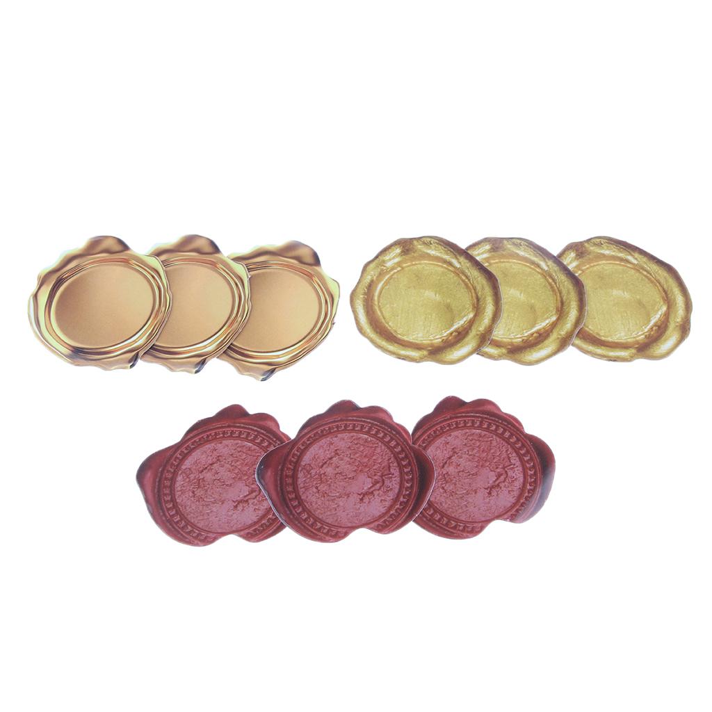 90 Pieces Decorative Sealing Wax Sticker, DIY Envelope Seal Sticker Label for Wedding Party Gift Packaging