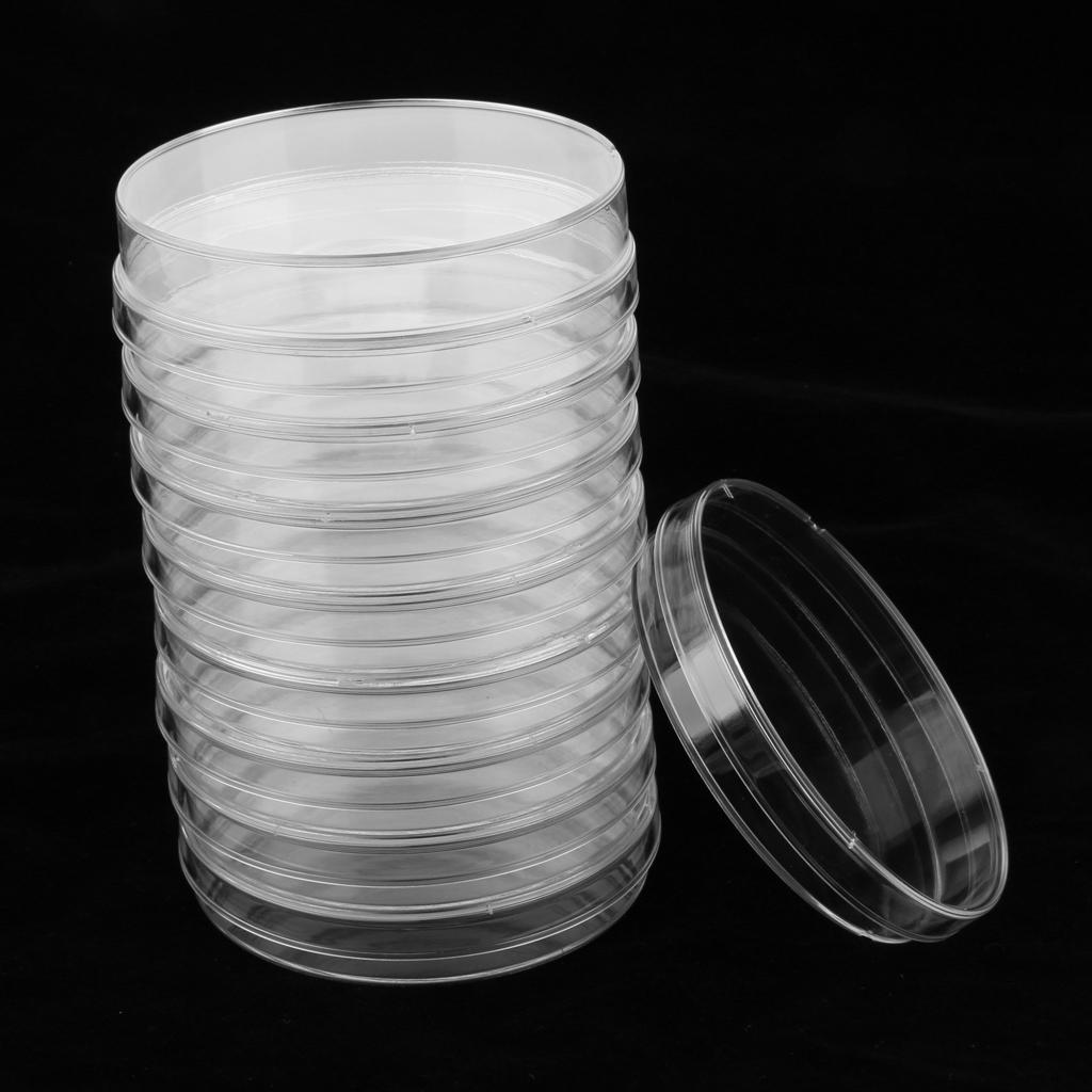 10 Sets Petri Dishes Plastic Sterile Cell Tissue Culture Dishes with Lids 60mm