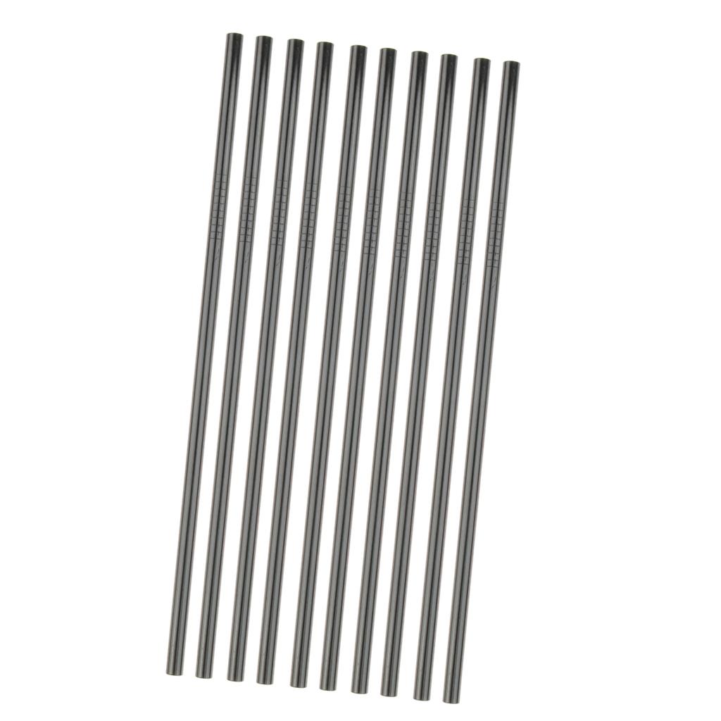 10 Pieces Reusable Metal Stainless Steel Drinking Straws Straight for Cup