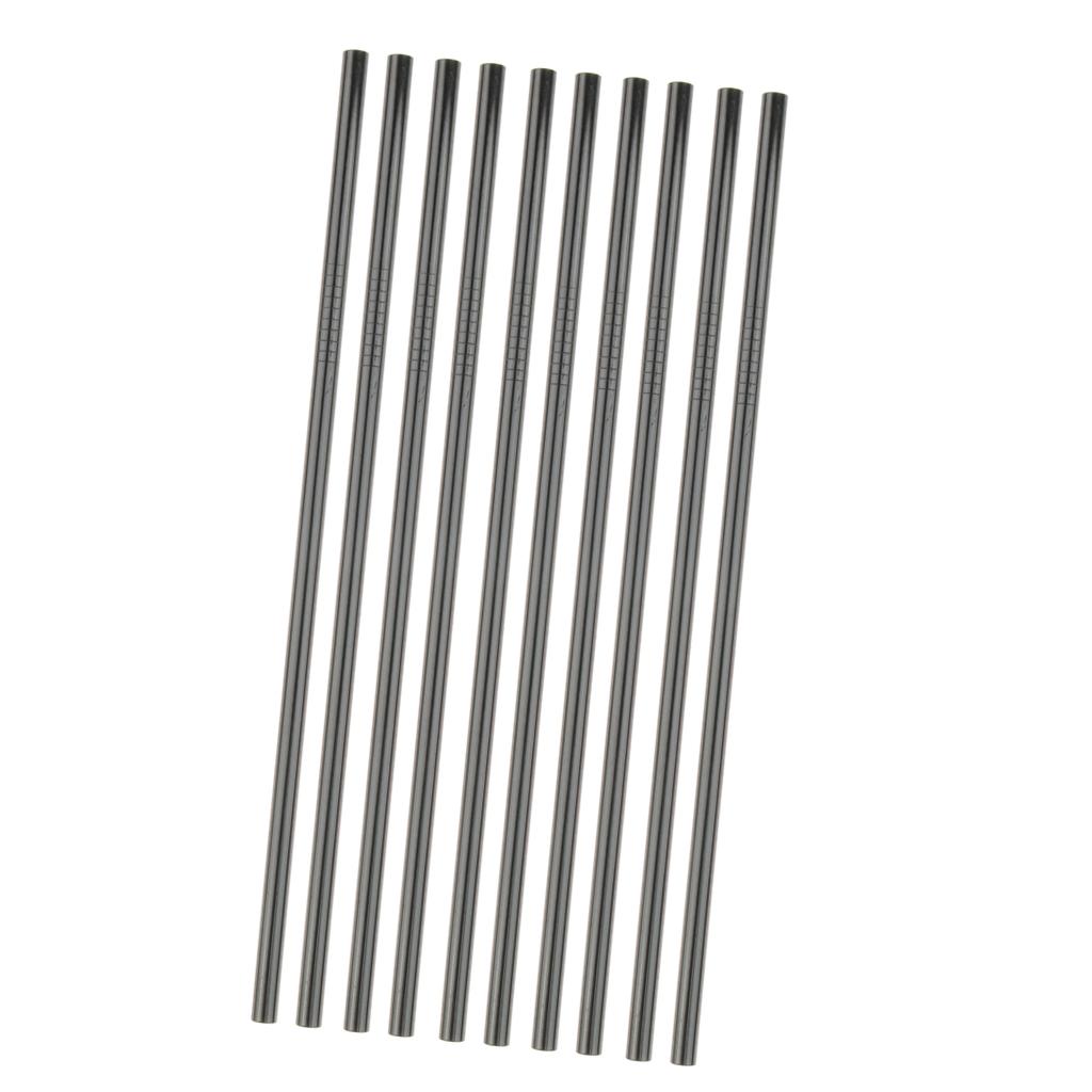 10 Pieces Reusable Metal Stainless Steel Drinking Straws Straight for Cup