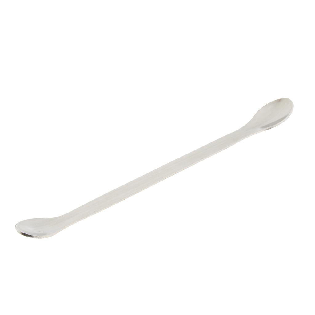 2xDouble-end Stainless Steel Dispensing Spoon/Spade Lab Scraper 20cm